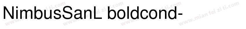 NimbusSanL boldcond字体转换